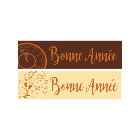 Plaquettes décors chocolat Bonne Année, entremets et desserts de noël /Manudecors