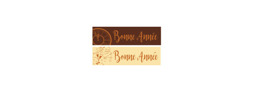 Plaquettes décors chocolat Bonne Année, entremets et desserts de noël /Manudecors