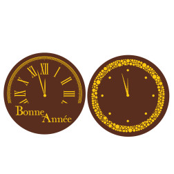 Pastille décors chocolat nouvel an/Plaquettes décors chocolat pour bûches, entremets et desserts de noël manudecors