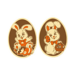 Pastilles en chocolat décor pâtissier pour Pâques Manudecors