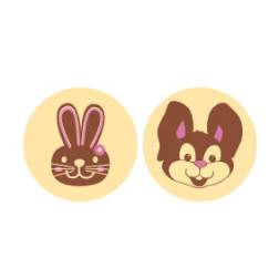 Lapin de Pâques décors chocolat - sujet patisserie/ Manudecors
