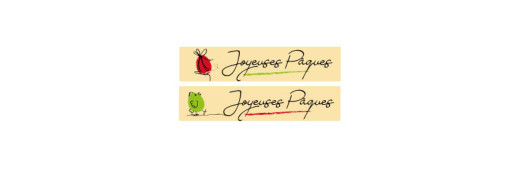 plaquettes rectangle " Joyeuses Pâques" Manudecors