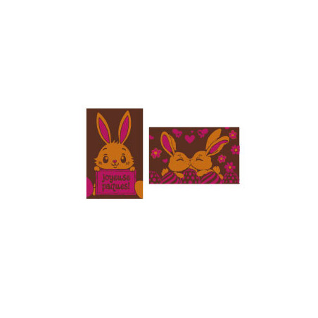 décor en chocolat "bisou du Lapin" parfait pour sublimer vos réalisations pâtissières Manudecors