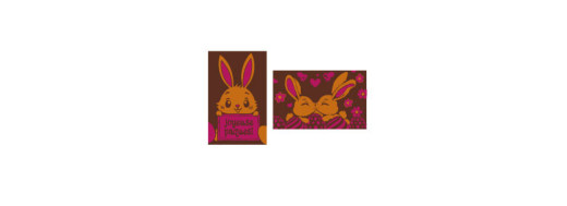 décor en chocolat "bisou du Lapin" parfait pour sublimer vos réalisations pâtissières Manudecors