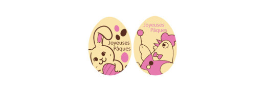 Pastilles en chocolat décor pâtissier professionnels pour les fêtes de Pâques Manudecors