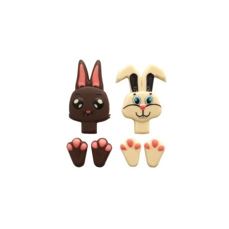 Set de décor en chocolat lapin de pâques