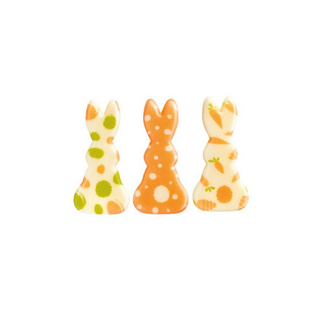 Plaquettes en chocolat décoratives pour pâtisserie de pâques Manudecors