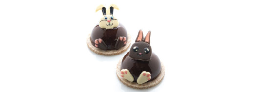 Set de décor en chocolat lapin de pâques