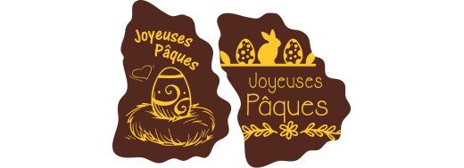 plaquette chocolat décoration pour pâques Manudecors