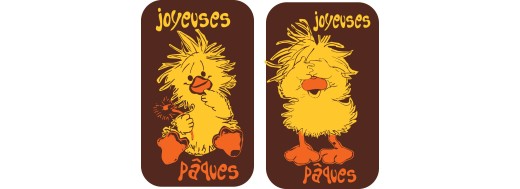 décor chocolat poussins pâques