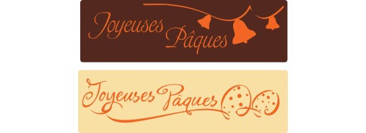 Etiquette de Pâques en chocolat