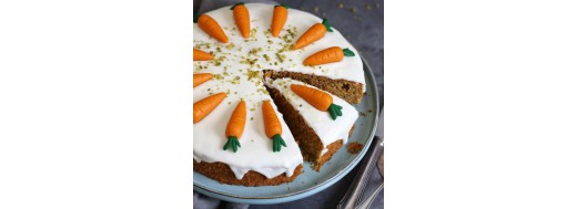 Décor carotte  en chocolat décoré pour Pâques