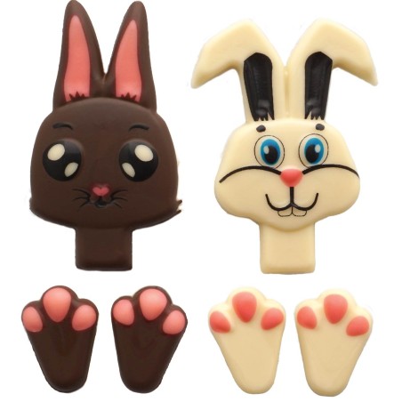 Set de décor en chocolat lapin de pâques