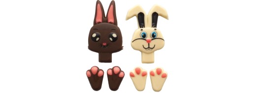 Set de décor en chocolat lapin de pâques