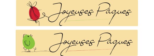 plaquettes rectangle " Joyeuses Pâques" Manudecors