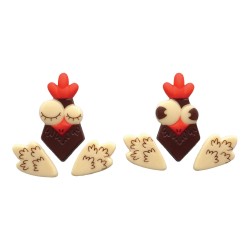 décor set en chocolat poule de pâques