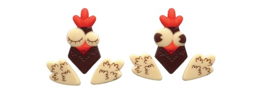 décor set en chocolat poule de pâques
