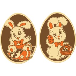 Pastilles en chocolat décor pâtissier pour Pâques Manudecors