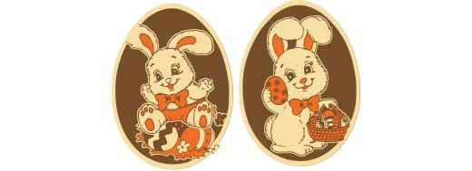 Pastilles en chocolat décor pâtissier pour Pâques Manudecors