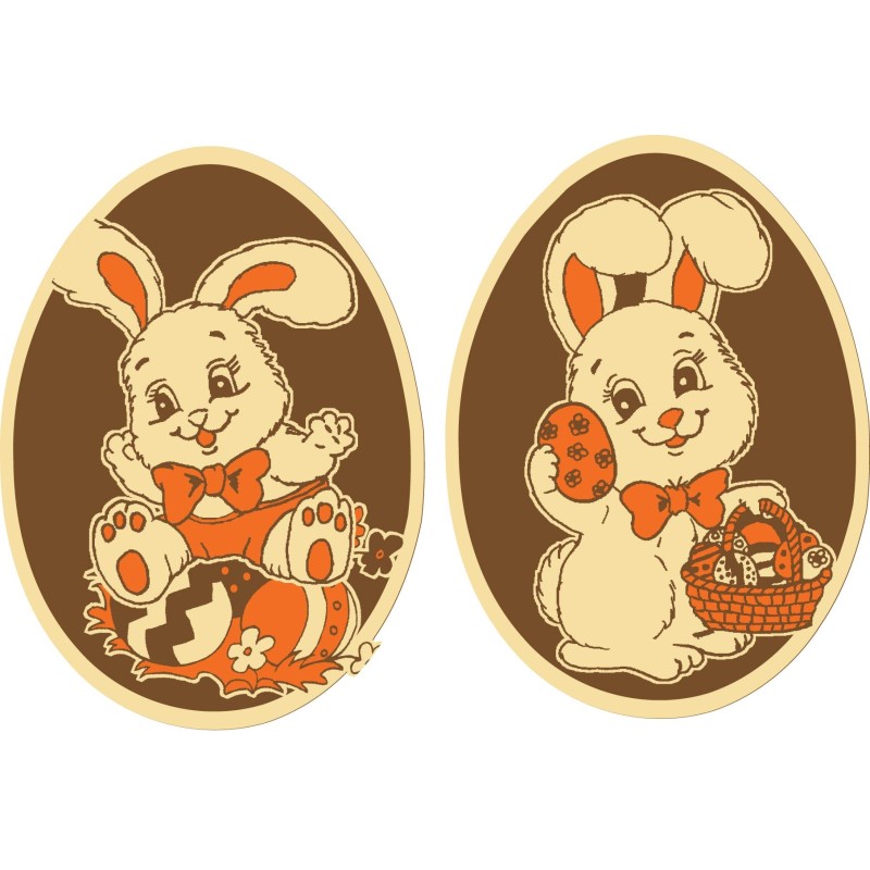 Pastilles en chocolat décor pâtissier pour Pâques Manudecors