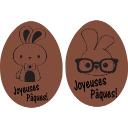 décor lapin chocolat au lait