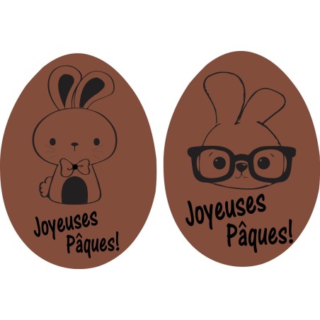 décor lapin chocolat au lait