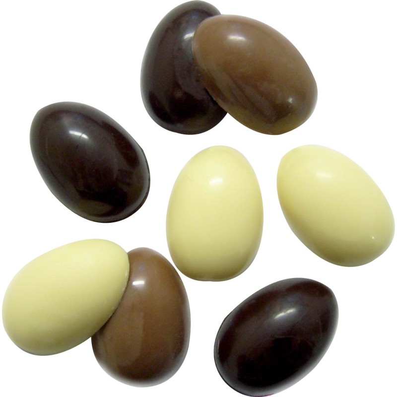 Demi oeuf noir blanc lait