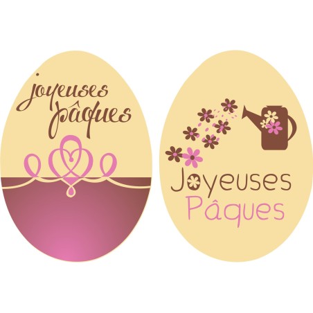 décor chocolat blanc oeuf printanier 60 pièces/Manudecors