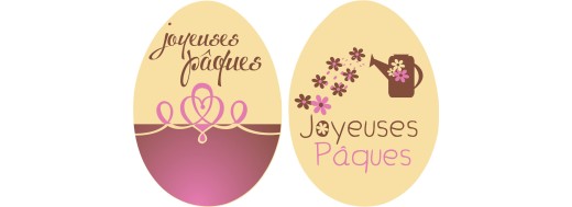 décor chocolat blanc oeuf printanier 60 pièces/Manudecors