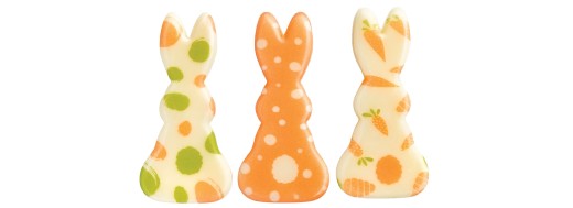 Plaquettes en chocolat décoratives pour pâtisserie de pâques Manudecors