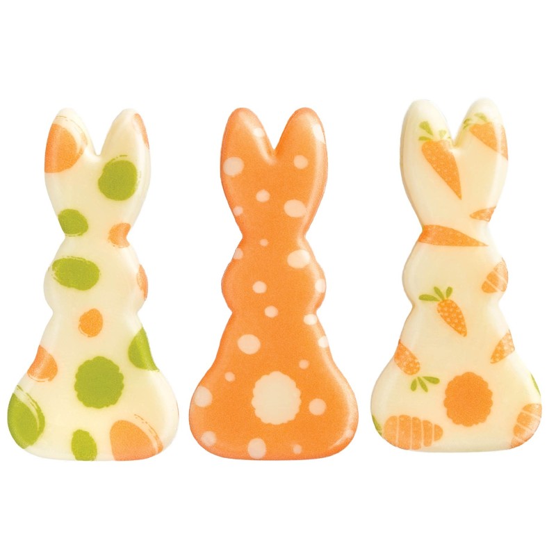 Plaquettes en chocolat décoratives pour pâtisserie de pâques Manudecors
