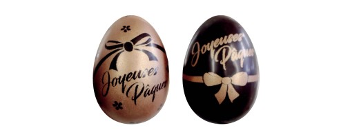 Décor oeuf en chocolat décoré pour Pâques