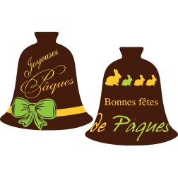 cloche décors Pâques en chocolat