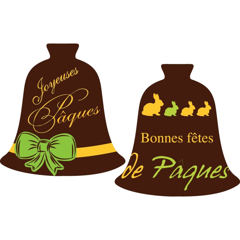 cloche décors Pâques en chocolat