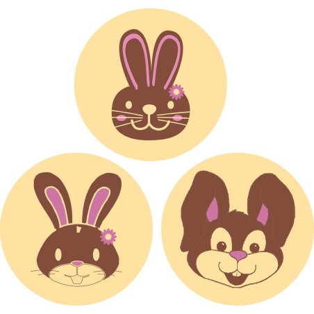 Lapin de Pâques décors chocolat - sujet patisserie/ Manudecors