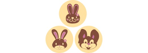 Lapin de Pâques décors chocolat - sujet patisserie/ Manudecors