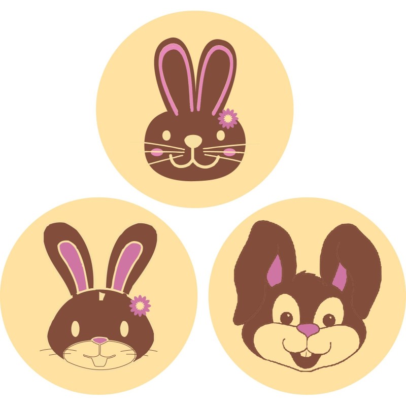 Lapin de Pâques décors chocolat - sujet patisserie/ Manudecors
