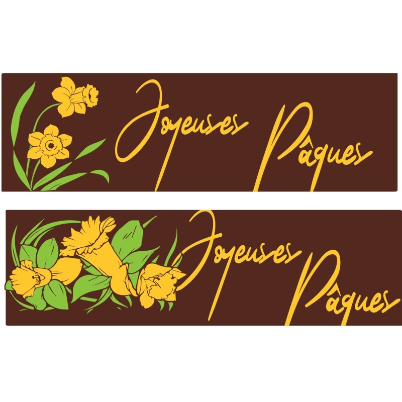 Plaquettes en chocolat décoratives pour pâtisserie Manudecors