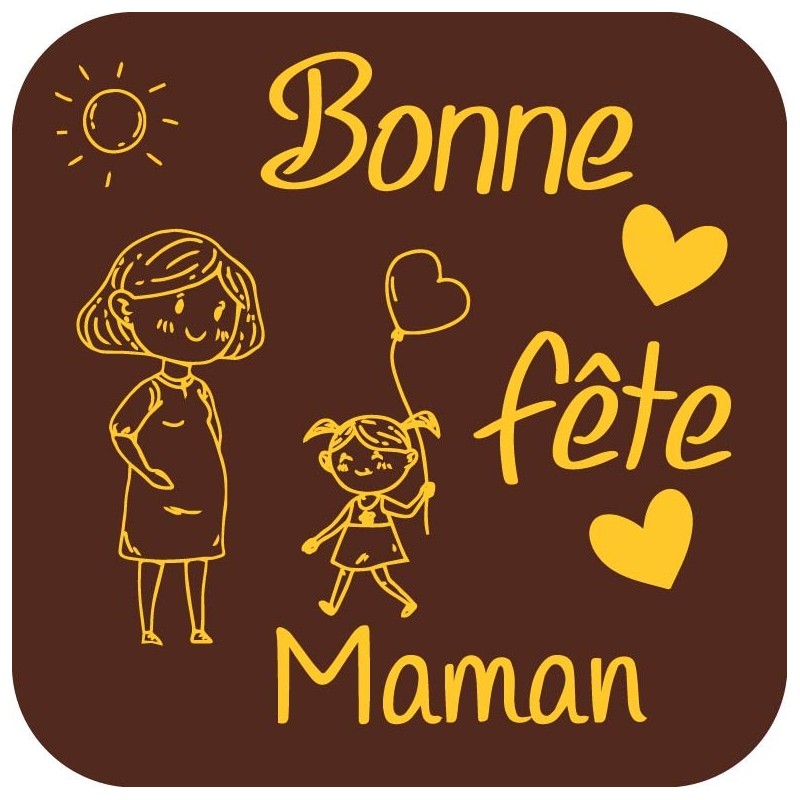 plaquette décors chocolat fête des mères / Manudecors