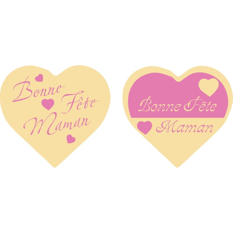 plaquette decors chocolat serigraphie Fête des Mères. Manudecors