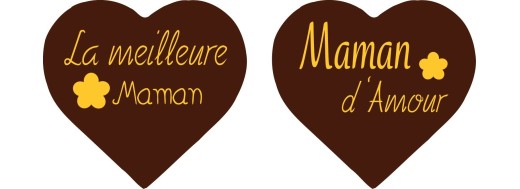 plaquette decors chocolat Bonne Fête Maman