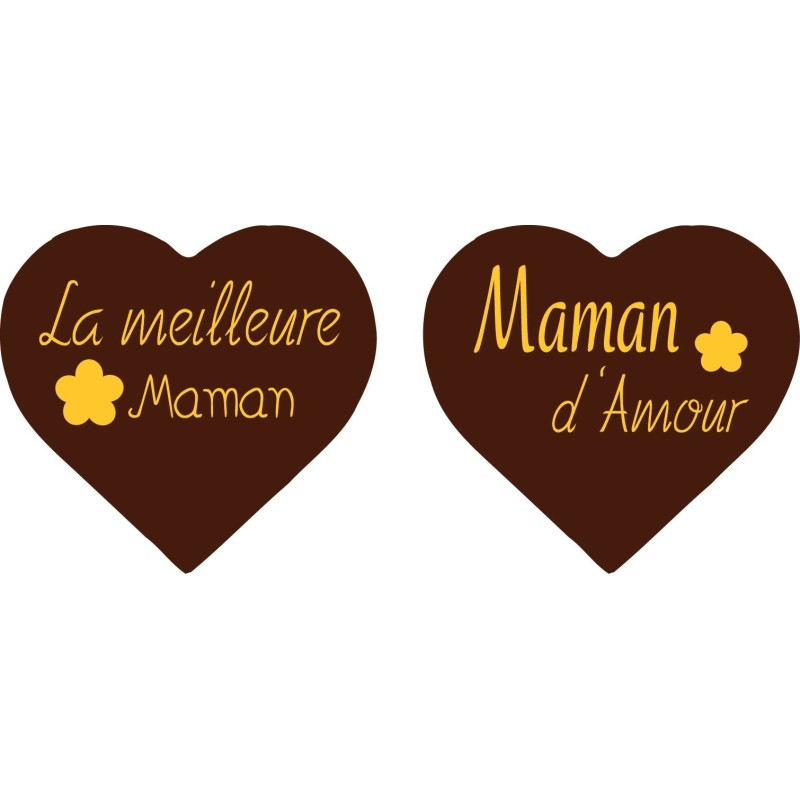 plaquette decors chocolat Bonne Fête Maman