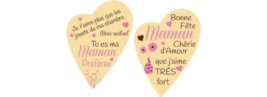 plaquette decors chocolat serigraphie Fête des Mères. Manudecors