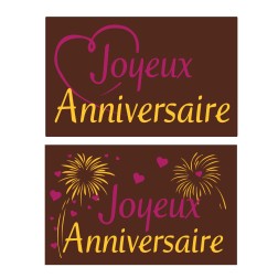 Plaquette chocolat décors anniversaire /Manudecors