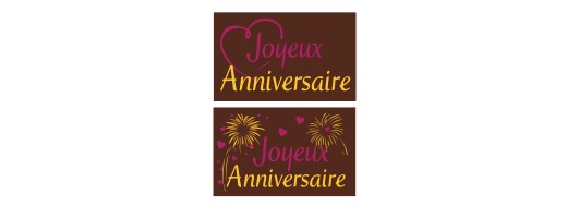Plaquette chocolat décors anniversaire /Manudecors