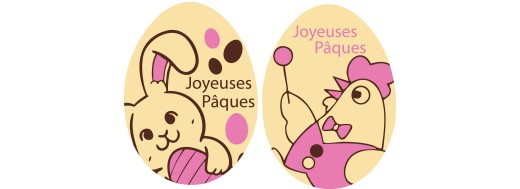 pastille décor Pâques motif enfant