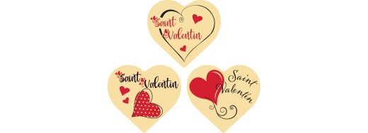 plaquette décors chocolat saint valentin