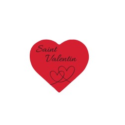 Décors de patisserie en chocolat, coeur teinté rouge /Manudecors
