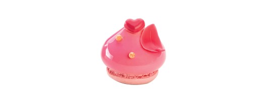 Décors pour pâtisserie, coeur rose en chocolat /Manudecors