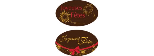 Plaquette chocolat décors pour les fêtes de noël, décoration pour bûches